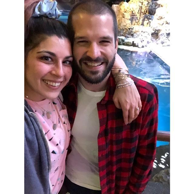 We’re engaged! Shedd Aquarium, Chicago, November 2019