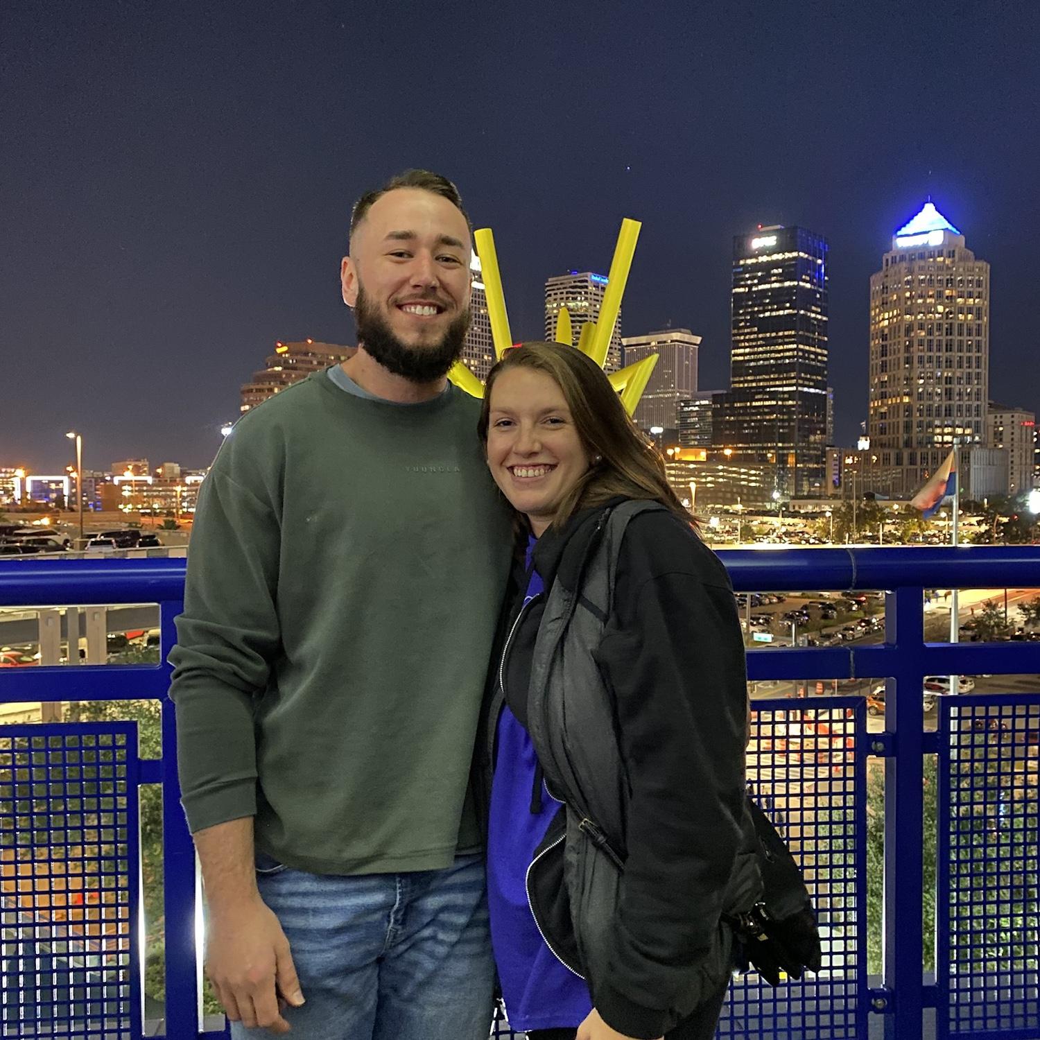 Our first Tampa Bay Lightning Game together! Also the first time Devin met Sam's brother Ryan! November 2021