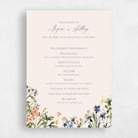 Beige Wedding Program - Bellfort