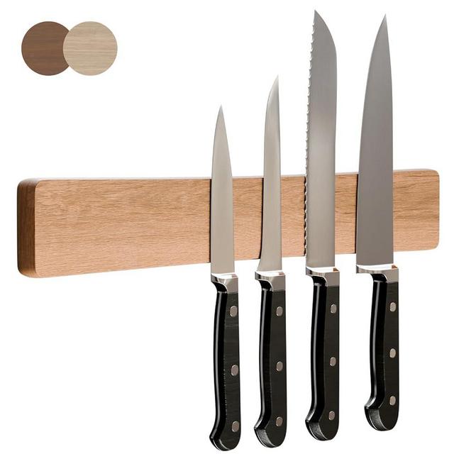 Knife Magnetic Strip 16" Light Wood – Magnetic Knife Holder for Wall – Magnetic Knife Block Use as Kitchen Utensil Holder, Knife Bar, Knife Rack, Kitchen Organizer and Tool Holder