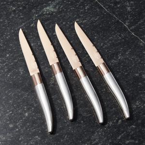 Fleischer and Wolf French Copper Steak Knives, Set of 4