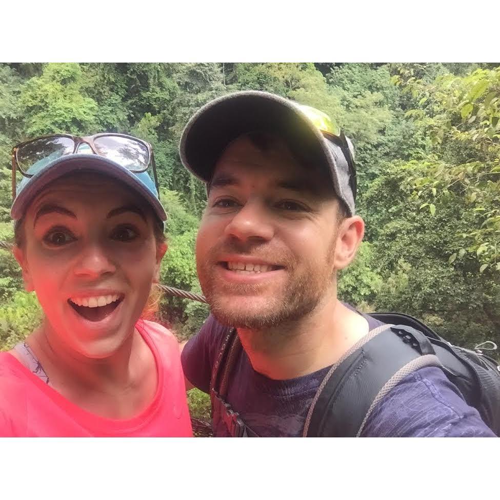 Costa Rica 2019: Walking through a tree bridge forest. Kyler was constantly admiring the craftmanship of the bridges.
