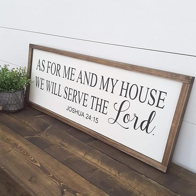 As For Me And My House We Will Serve The Lord Sign Bible Verse Christian Wall Art Bible Scripture Wood Sign