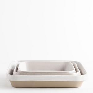 White Rectangular Bakers - Set of 3 (one of each size)