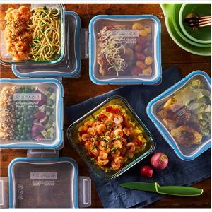 Snapware Total Solutions (5-Pack, 4 Cup) Glass Food Storage Containers Set, Airtight & Leakproof Locking BPA-Free
