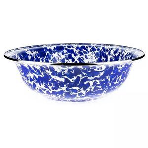 Swirl Enamelware Collection 4 Quart Serving Bowl (Color: Blue)