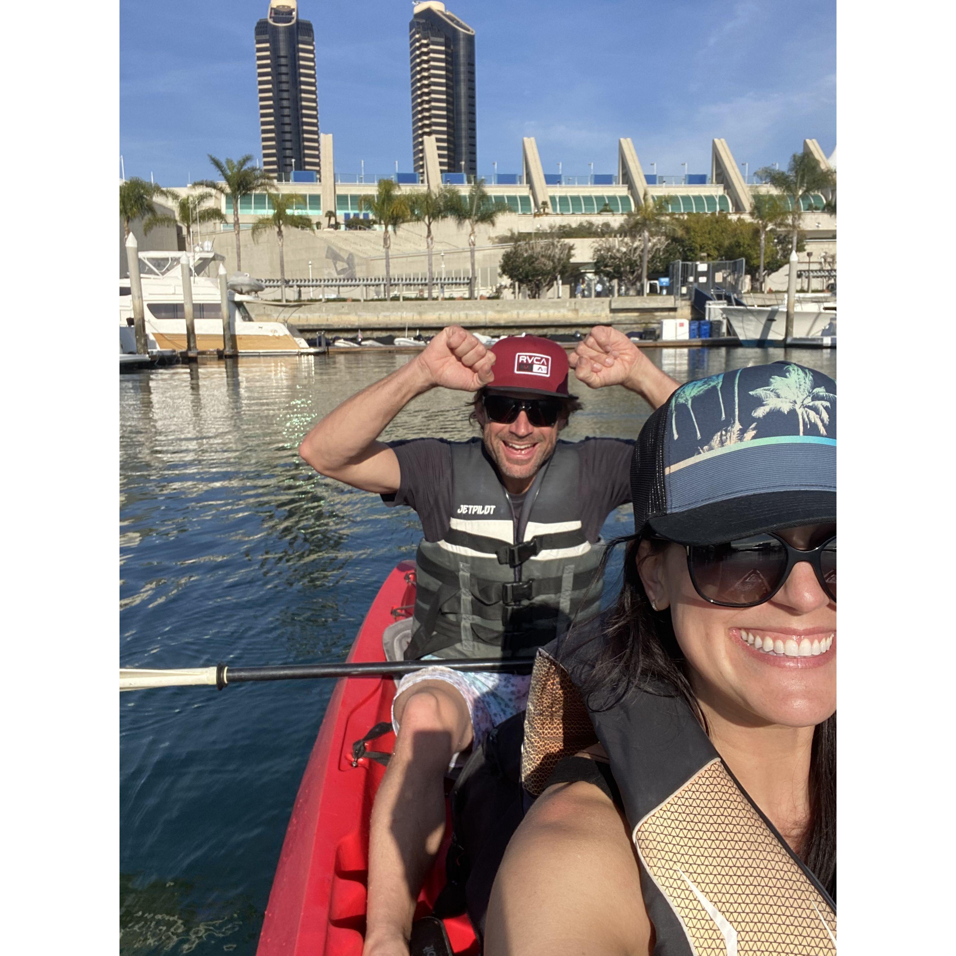 Kayaking in San Diego.