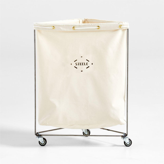Steele ® 2.5 Bushel Canvas Corner Laundry Hamper