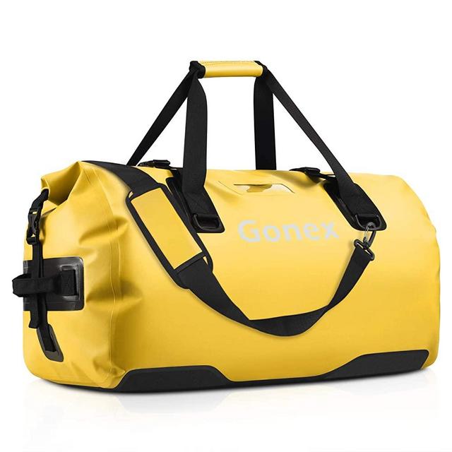 Gonex 40L 60L 80L Extra Large Waterproof Duffle Travel Dry Duffel Bag Heavy Duty Bag with Durable Straps & Handles for Kayaking Boating Rafting Fishing Outdoor Adventure