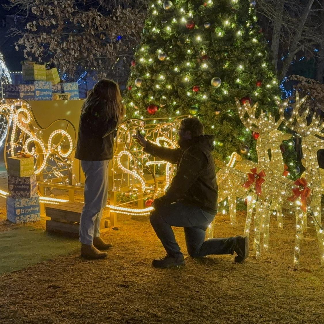 He popped the question!