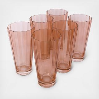 Estelle Sunday High Ball Glass, Set of 6