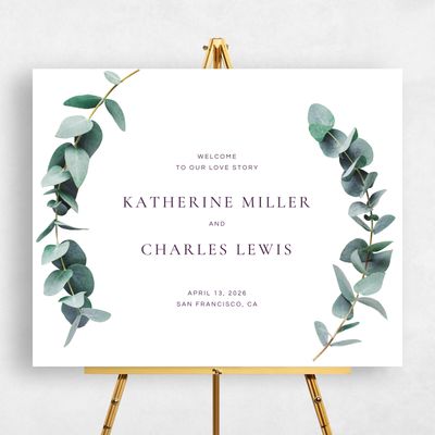White Wedding Sign - Galata Landscape