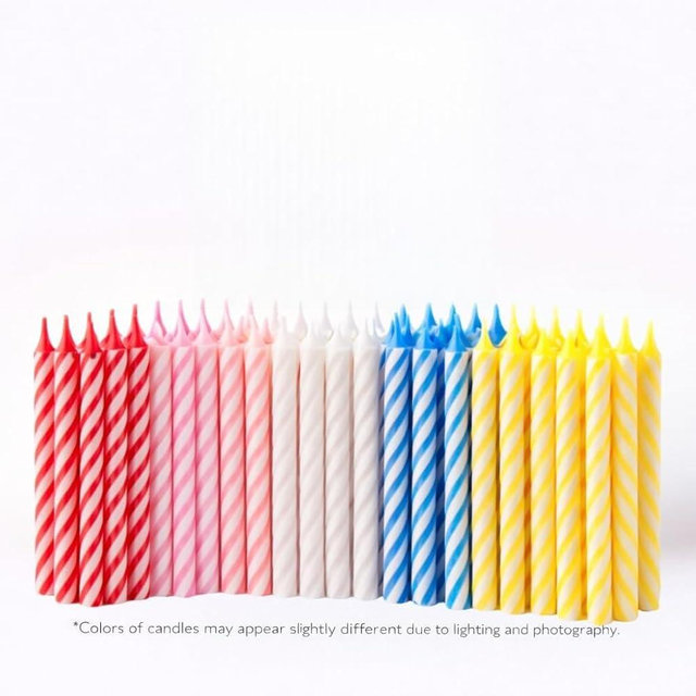 Cwise 280-Count Birthday Candles Bulk Pack with Holders – Spiral Cake & Cupcake Candles – Multicolor Slim Party Candles – Colorful Cake Decorations