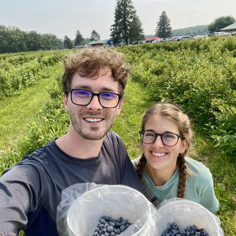 Blueberry picking - not featured, the best blueberry ice cream in the world!
