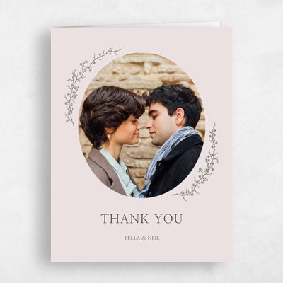 Light Mauve, Pink Wedding Thank You - Earlewood Photo