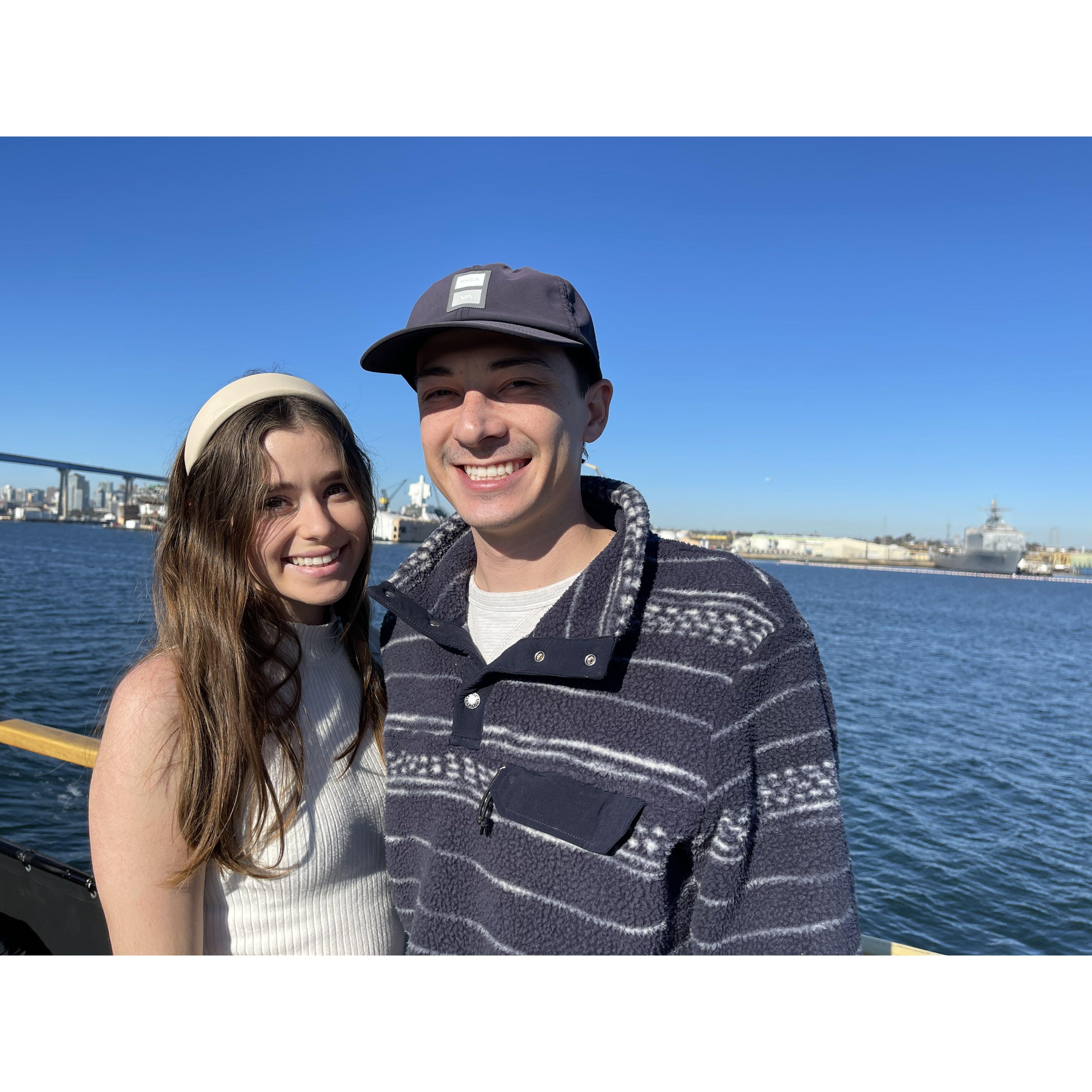 December 2022 - Lovely boat ride around San Diego bay with Clarks family.