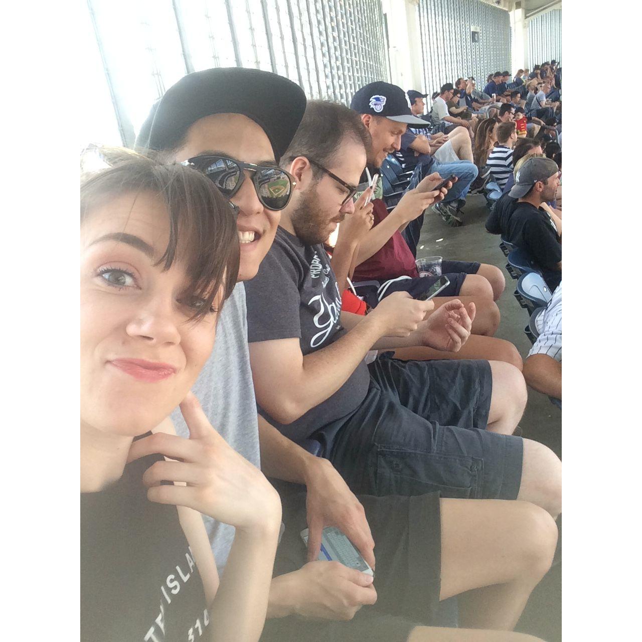 Yankees with our buds (go Mets)