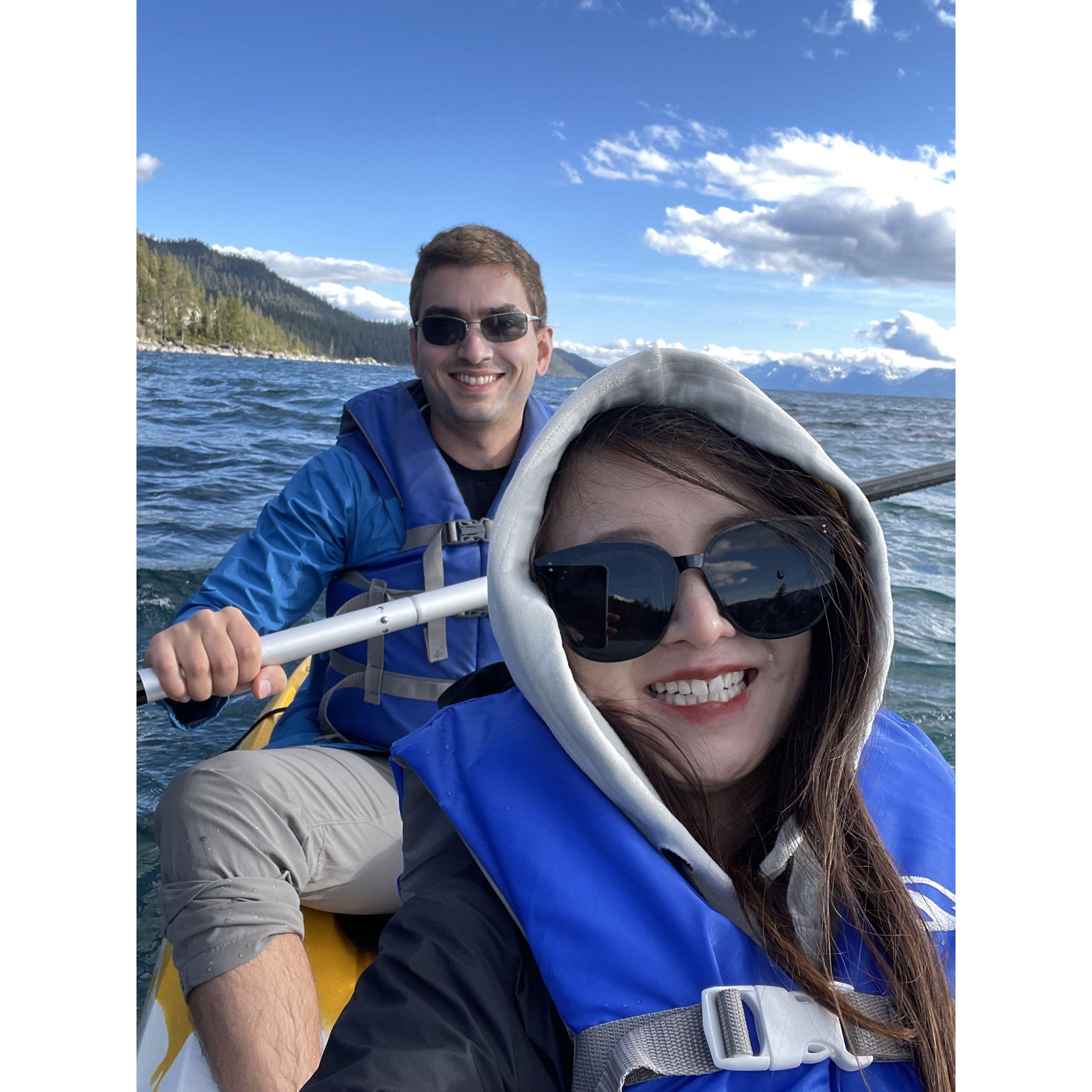 First kayaking together.