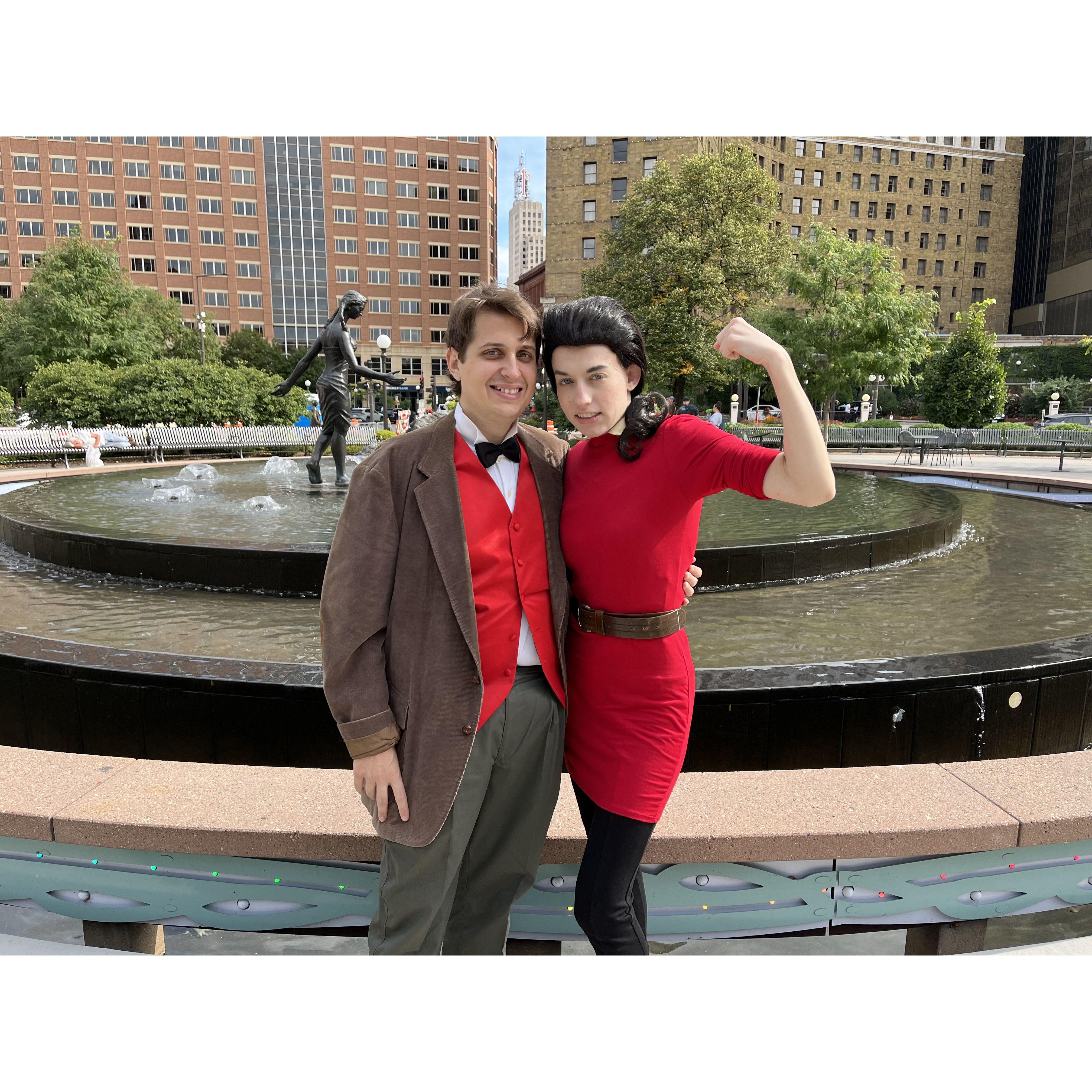 Cosplaying as Gaston and LeFou!