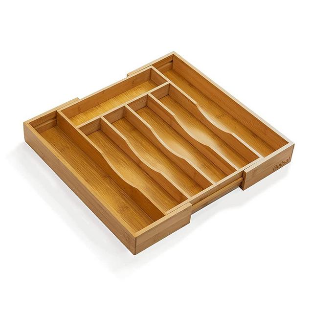 Bellsal Kitchen Drawer Organizer Silverware Tray for Drawer Silverware Utensil Cutlery Flatware Organizer Holder for Kitchen Drawer 7 Compartment