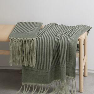 Set of Two Linen and Cashmere-blend jacquard beach towels