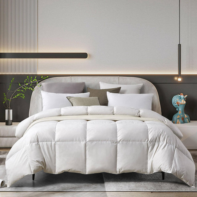 Farm to Home King 100% Organic Cotton All Seasons Down Comforter White