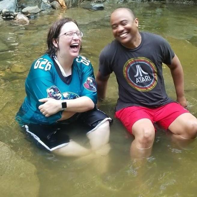Watch out for the fish! They nibble! - Patapsco State Park , MD