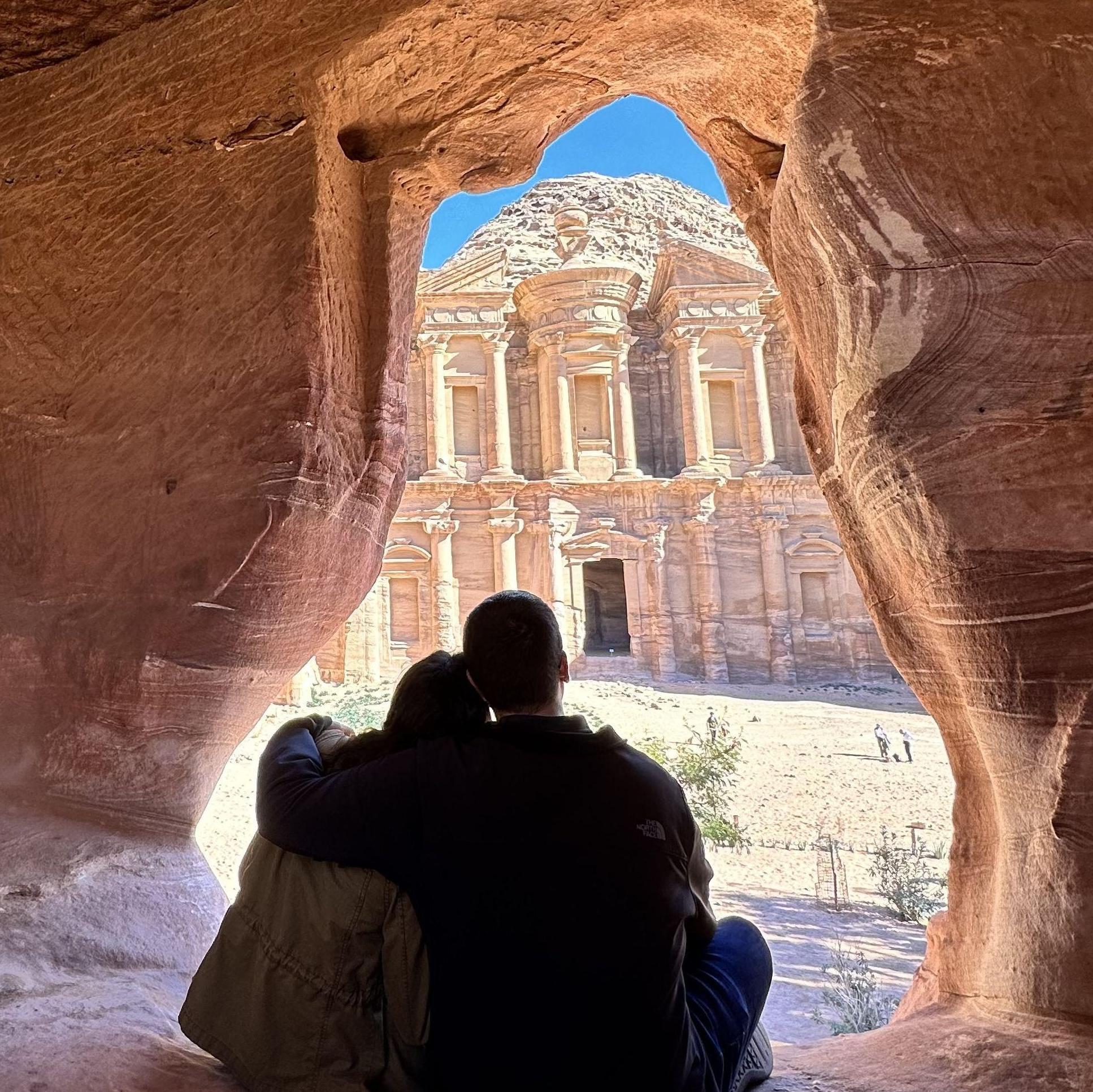 Overlooking Ed-Deir (aka 'The Monastery') at Petra, 2024