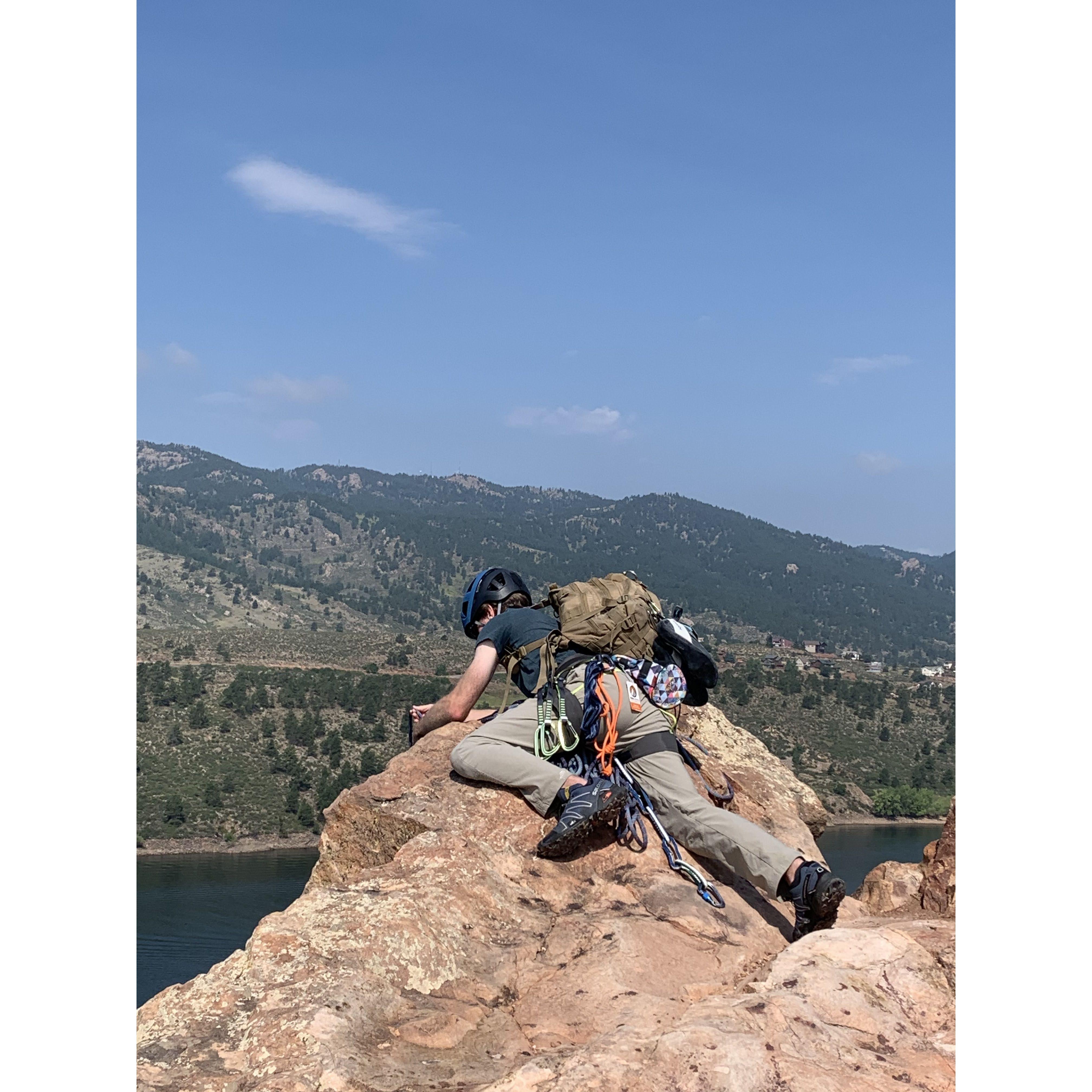 Aug 10: Learning that love is kind of like climbing - hanging on for dear life and realizing that all my imaginations of it are nothing like actually doing it...