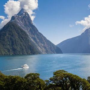 Boat Cruise in Fiordland National Park, New Zealand