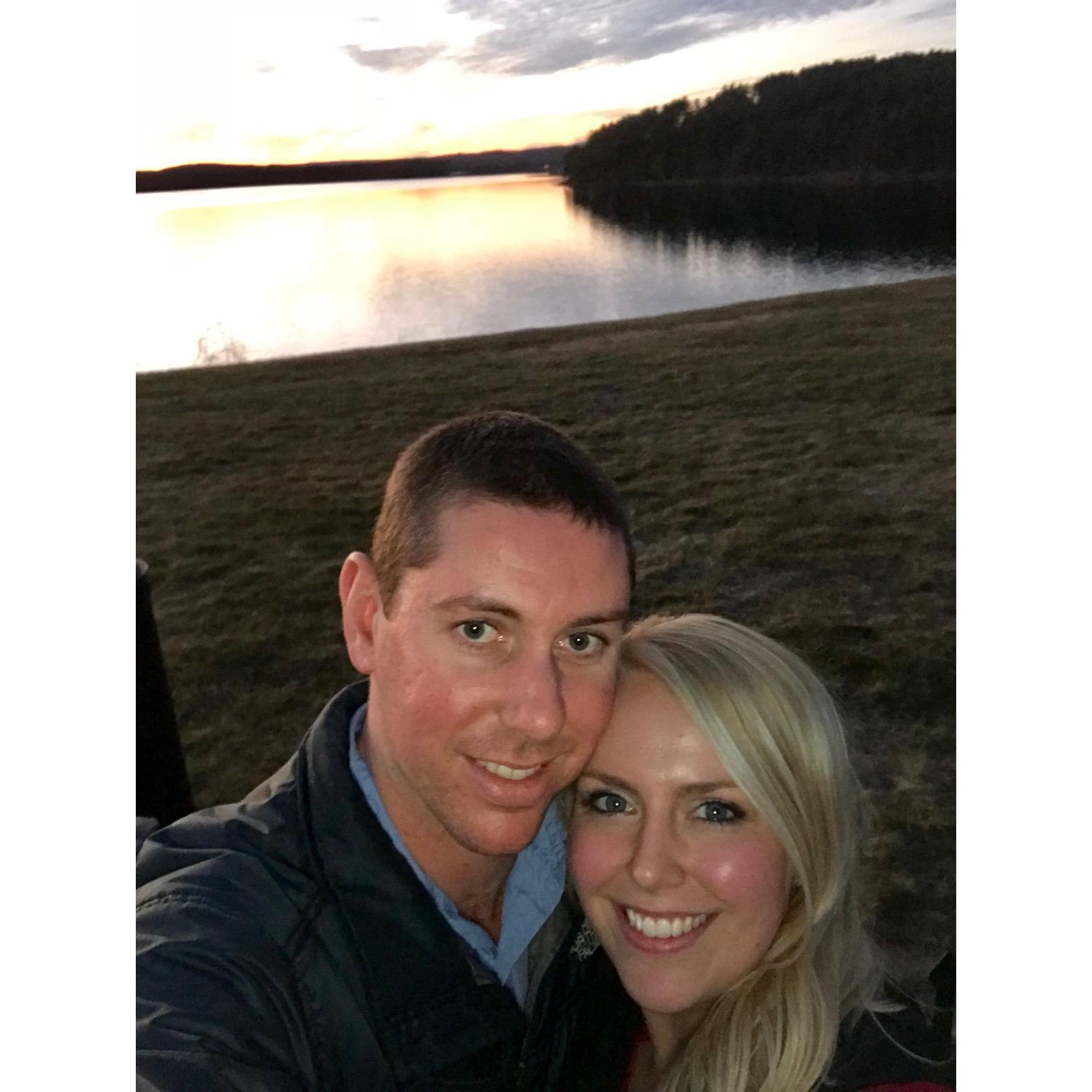 Our last day in our apartment in Clinton, MA in front of our almost backyard reservoir.