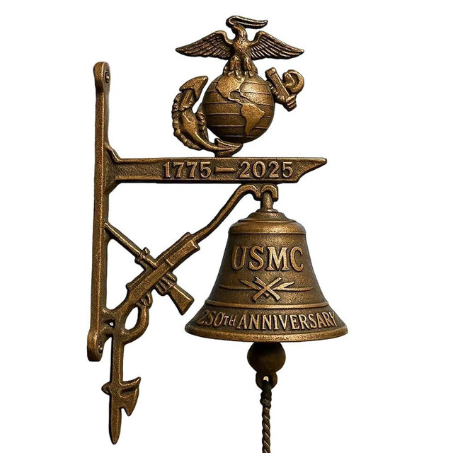 250th Anniversary Commemorative Doorbell of The United States Marine Corps – Specifically Designed for The U.S. Marine Corps, Durable Metal Material, Fences, or Patio