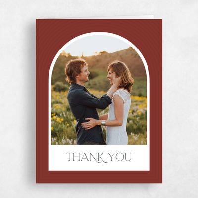Currant Red Wedding Thank You - Majestic Photo
