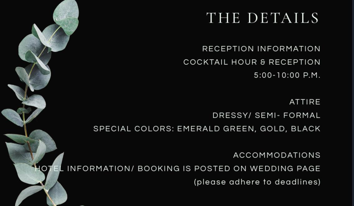 The Wedding Website of Sumiko Hart and Melvin Anderson Jr.