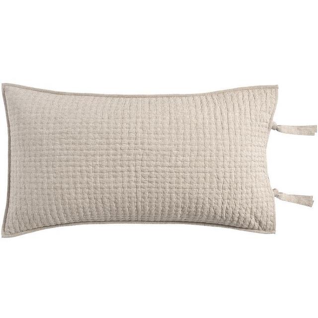 Pick-Stitch Handcrafted Quilted Sham, Warm Gray, King