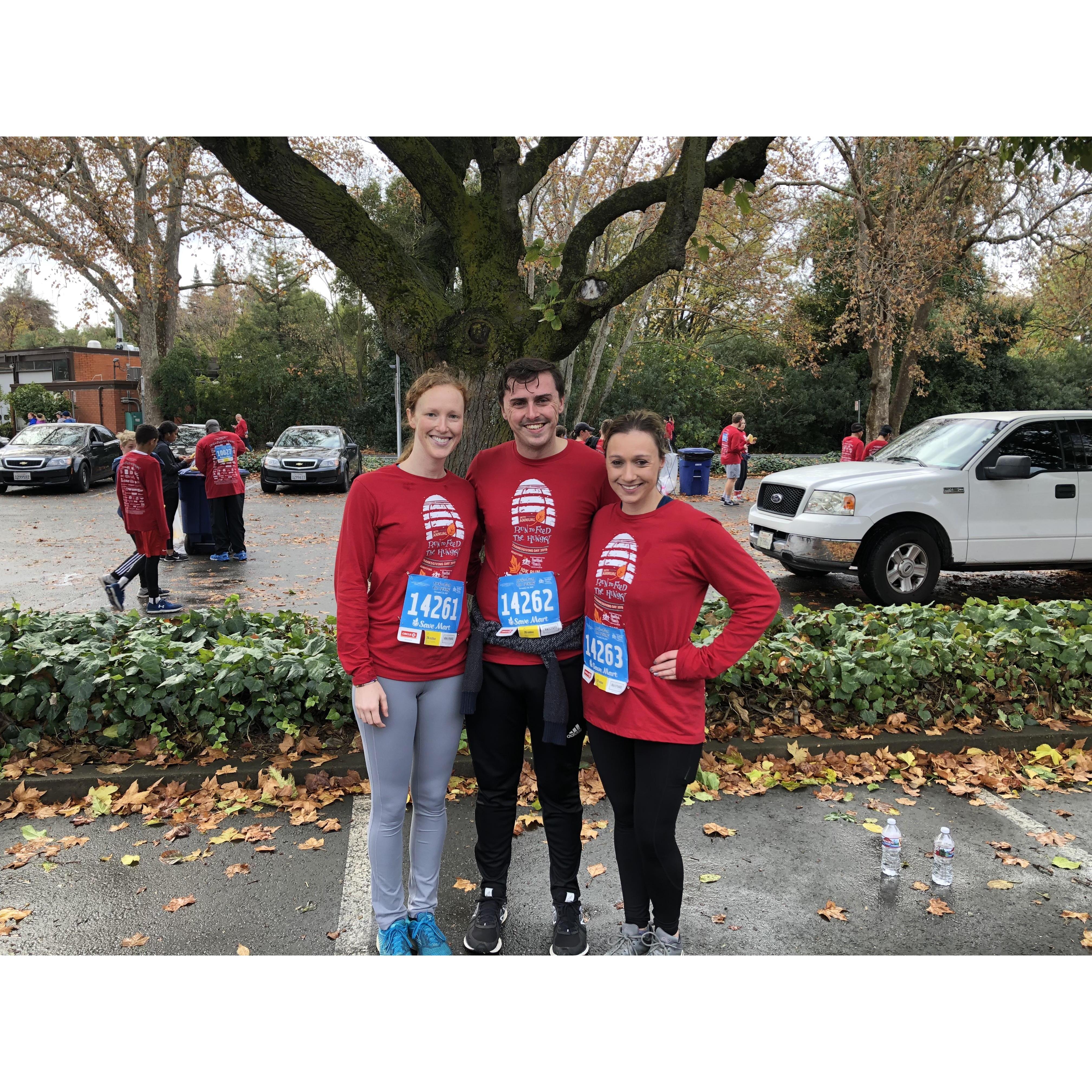 First 5k together and with Zach's sister, Kara!