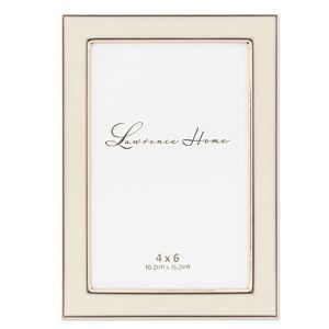 Lawrence Frames Metal Frame, Polished Enamel, Ivory, 4x6