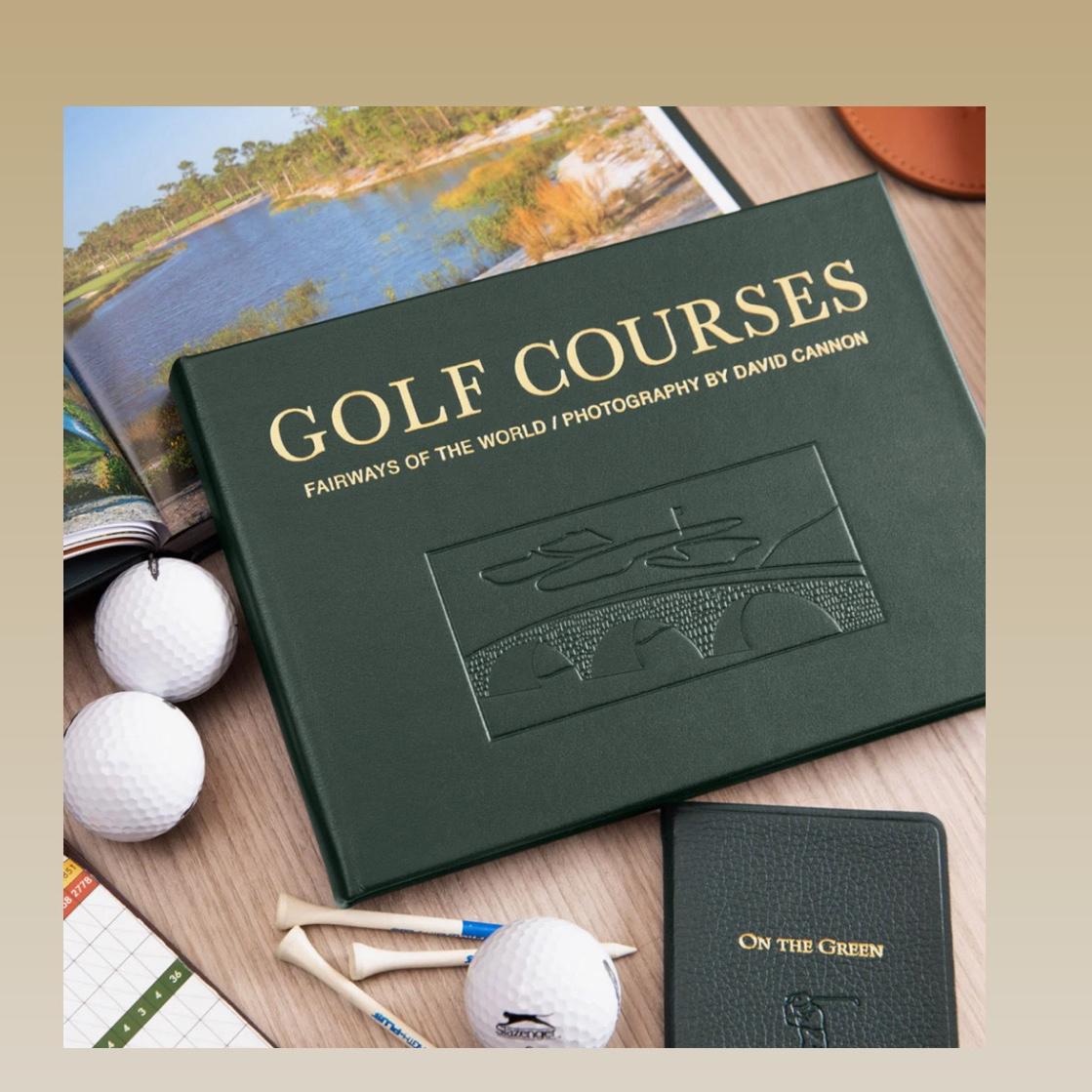 Golf Courses Leather Coffee Table Book
