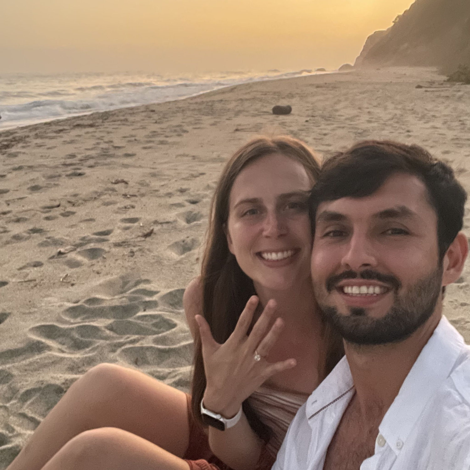 The beach in Colombia where we got engaged!
