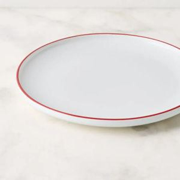 Dansk Kant Dinnerware, Porcelain Salad Plates - Red/White