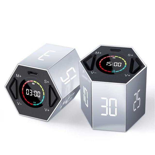 PIHEN Timer, Kitchen Timer Multi-Function Electronic Digital Timer for Kids, Flip Timer with Time and Alarm Function, Suitable for Work, Exercise, Games, Cooking