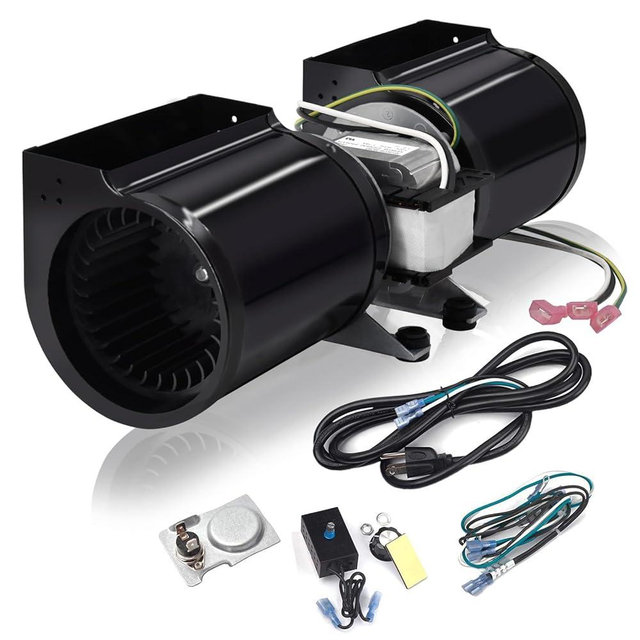 GFK-160A GFK-160 Fireplace Blower Fan Kit for Heat N Glo, Quadra-Fire, Heatilator, Superior, Majestic, GTI, Hearth and Home DV3732, Quadra-Fire 7100, Heat N Glo SL-750TR-C, SL-750TR Blower Fan Kit