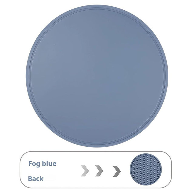 5-Pack Silicone Trivet Mats for Hot Pots, Pans & Dishes – Non-Slip Heat Resistant Round Placemats, Kitchen Counter Protectors & Coasters (Home Essentials Fog Blue 6.3"*6.3"*0.24")