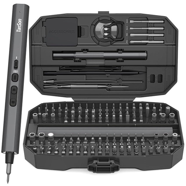 Precision Electric Screwdriver Set,160-in-1 Mini Electric Screwdriver,650mAh Rechargeable Screwdrivers,S2 Magnetic Bit,3 Torque Settings,Repair Tool Kit for Computer Phone Laptop Camera Watch Glasses
