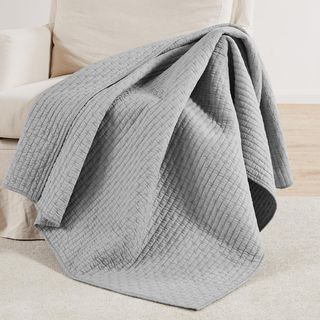 Cross Stitch Quilted Throw