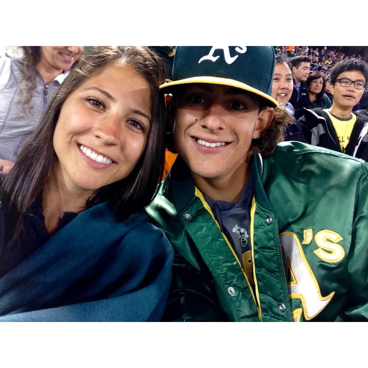 ... so you probably get the idea-- we're big A's fans!