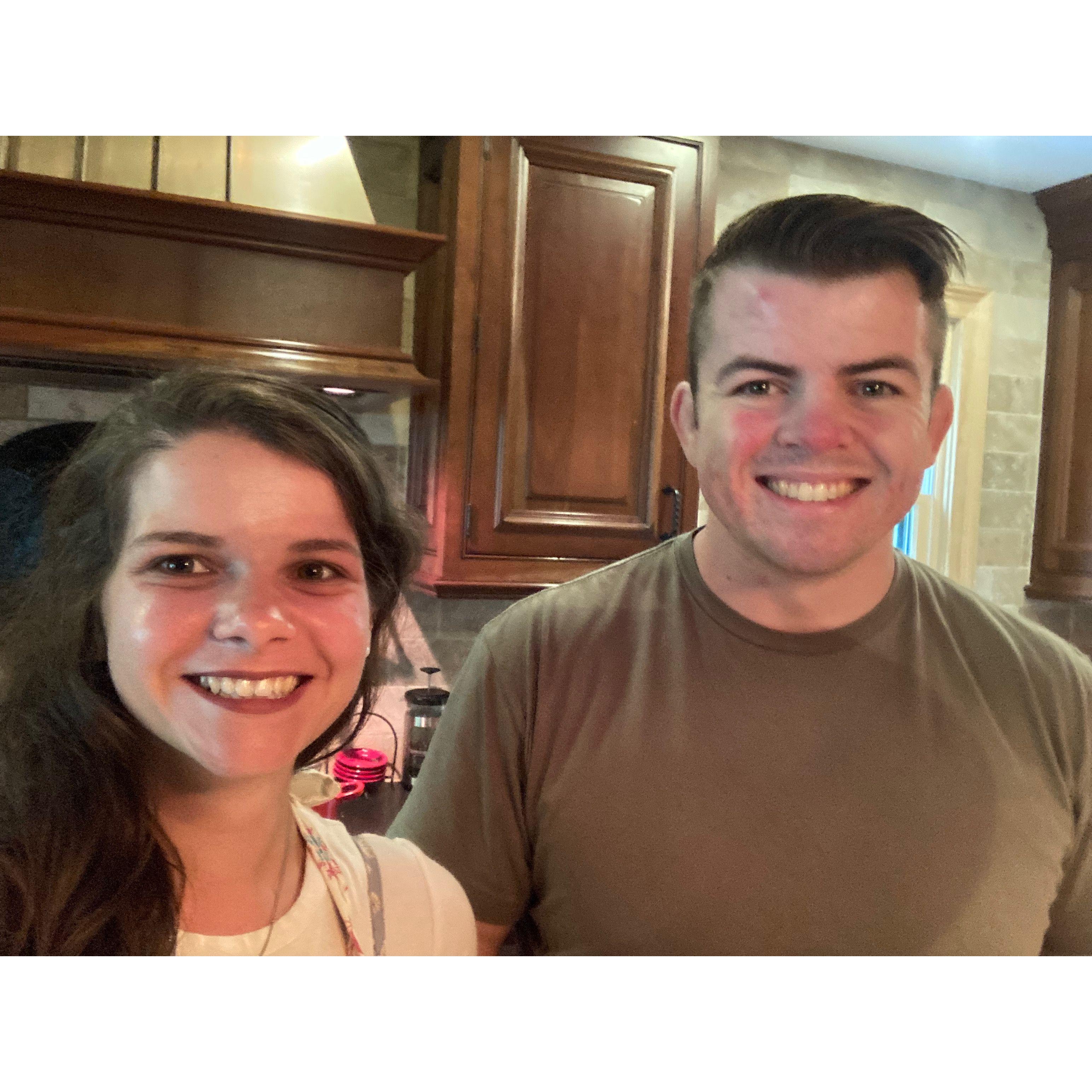 Our first time cooking together. 7/1/23