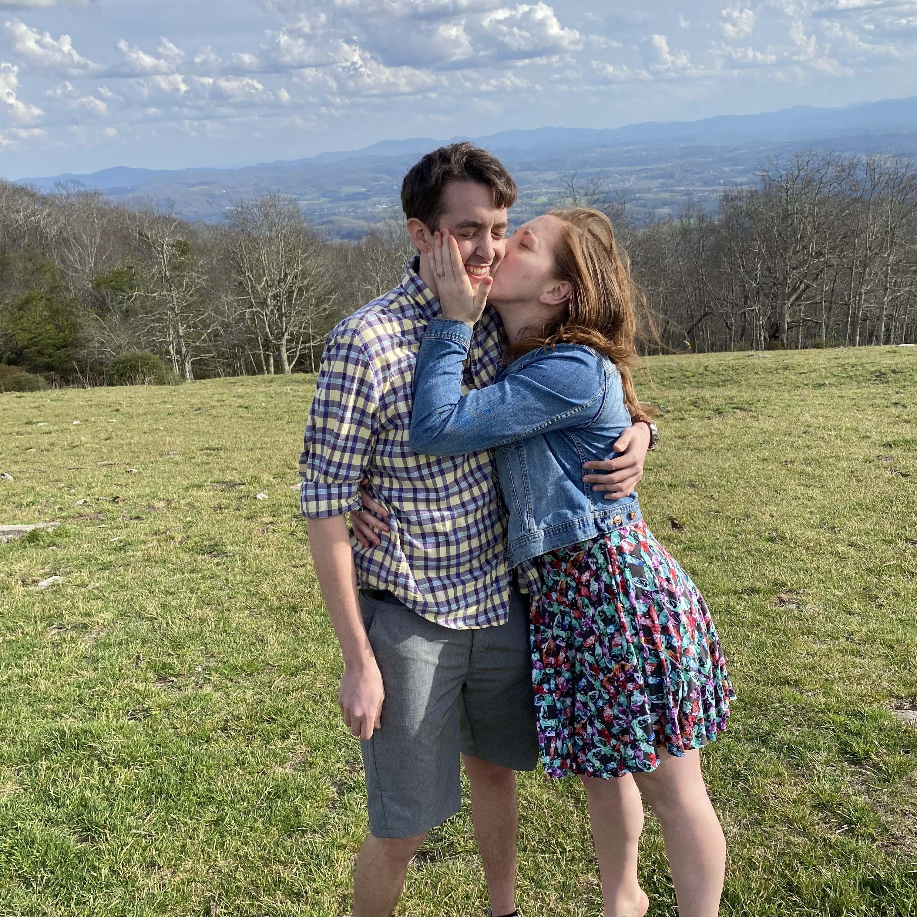 Our engagement at Bearwallow mountain in Asheville on April 9th, 2021