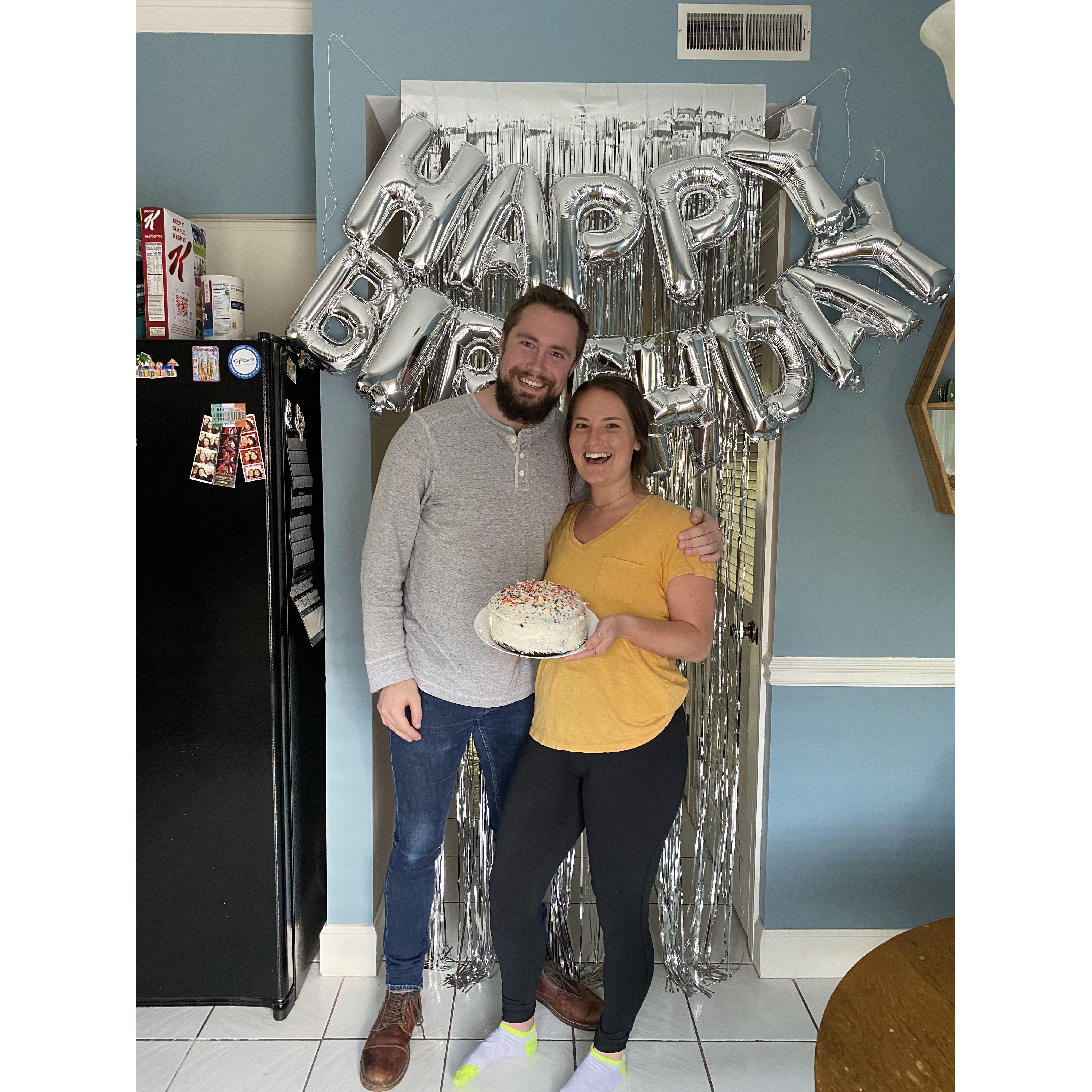 Celebrating birthdays! We love to try and one up each other every year