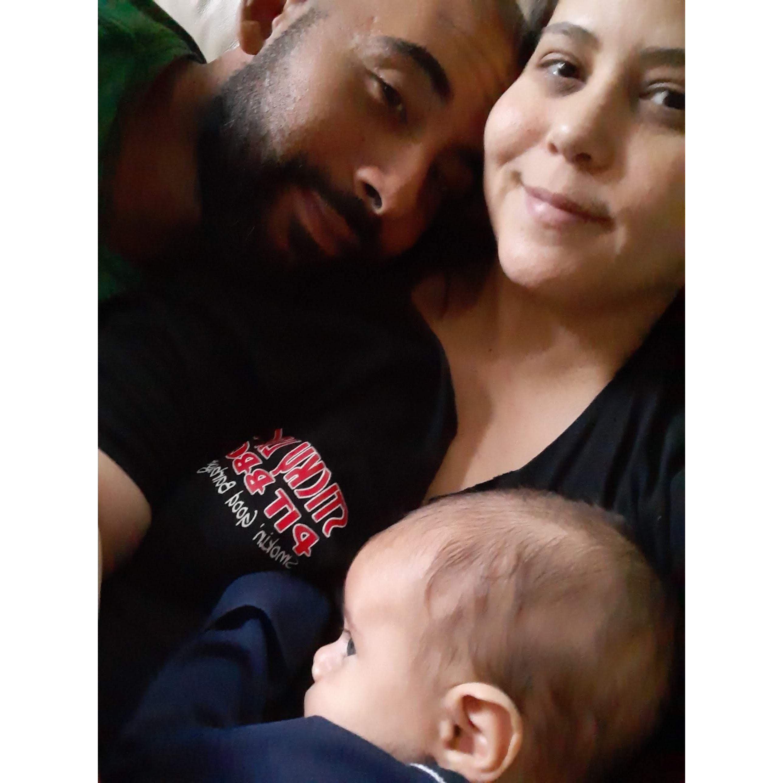 Family cuddles